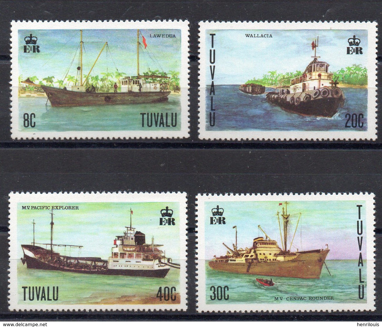 TUVALU   Timbres Neufs ** De 1978   ( Ref 2413 ) Tranports - Bateaux - Tuvalu