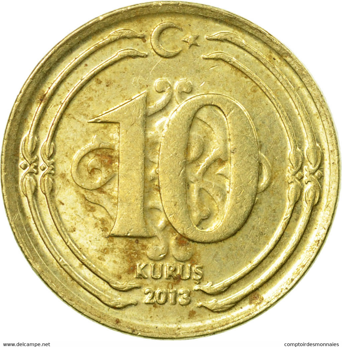 Monnaie, Turquie, 10 Kurus, 2013, TTB, Laiton, KM:1241 - Turquie