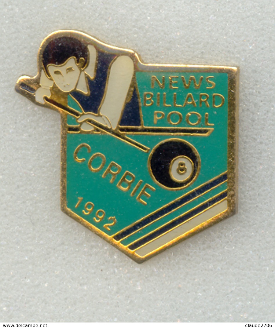 Rare Pin's New Billard Tool De 1992 Corbie (département 80) - Billares