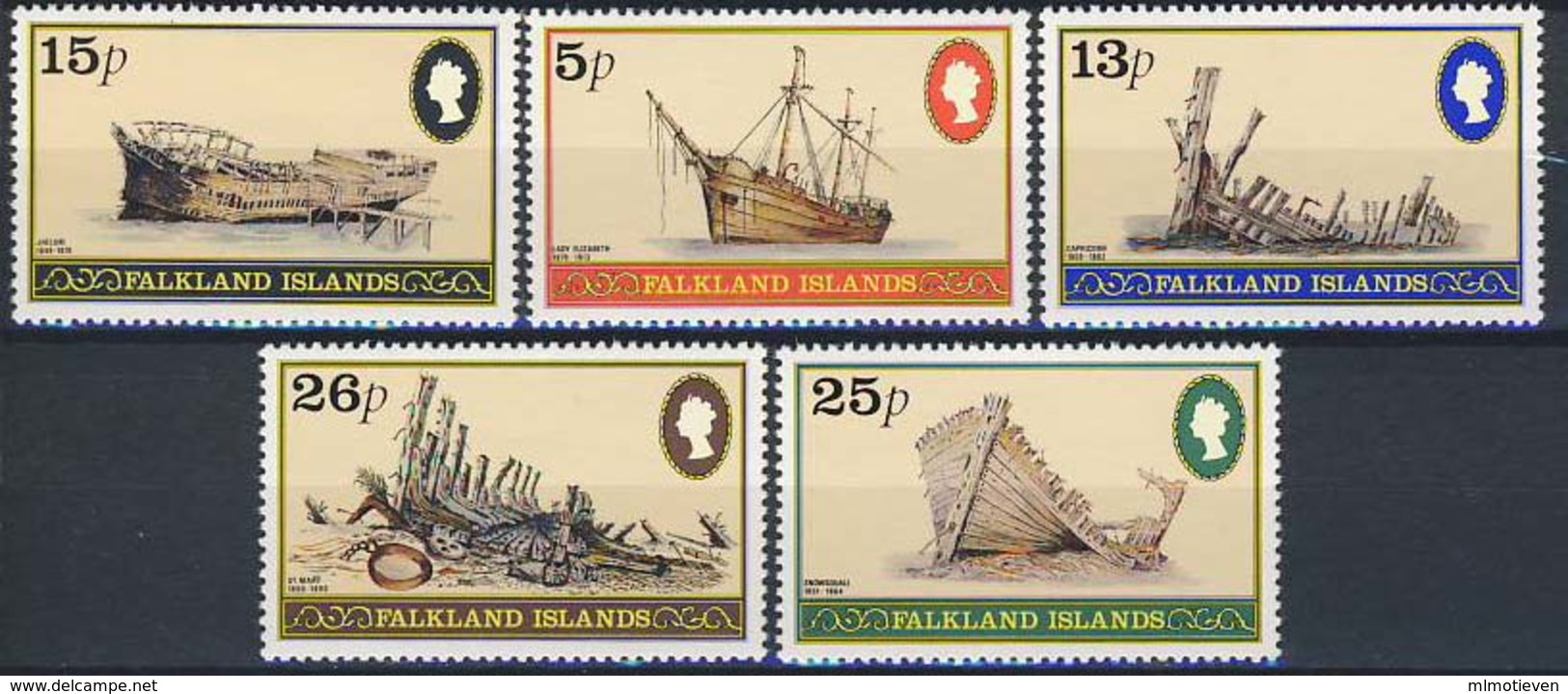 MVS-BK1-087 MINT ¤ FALKLAND ISL. 1982 5w In Serie ¤  MARITIEM - VOILIERS - ZEILSCHEPEN - SHIPS OVER THE WORLD - Maritime