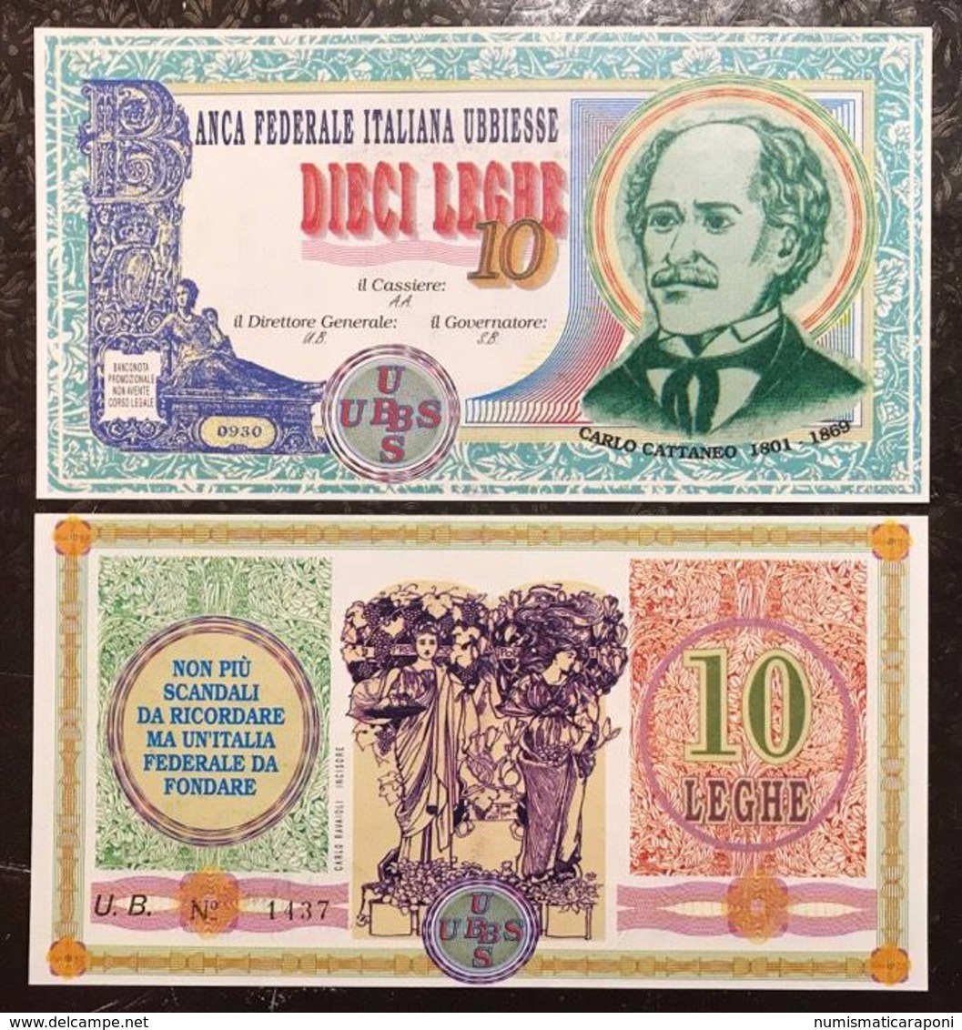 Banca Federale Italiana Ubbiesse 10  LEGHE Carlo Cattaneo  Lotto 2277 - 100 Lire