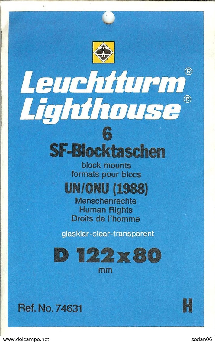 Leuchtturm - Blocs 122x80 Fond Transparent (Réf. 74631) - Bandes Cristal