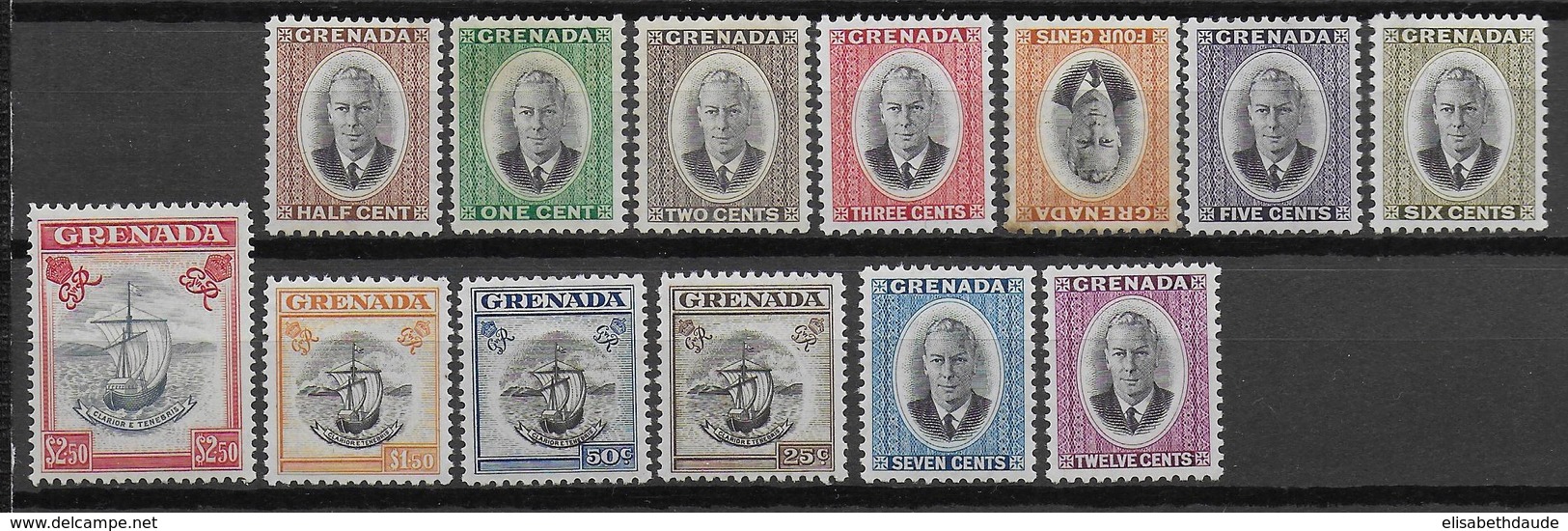 GRENADA - YVERT N° 142/154 * MH - COTE = 42.5 EUR. - Granada (...-1974)