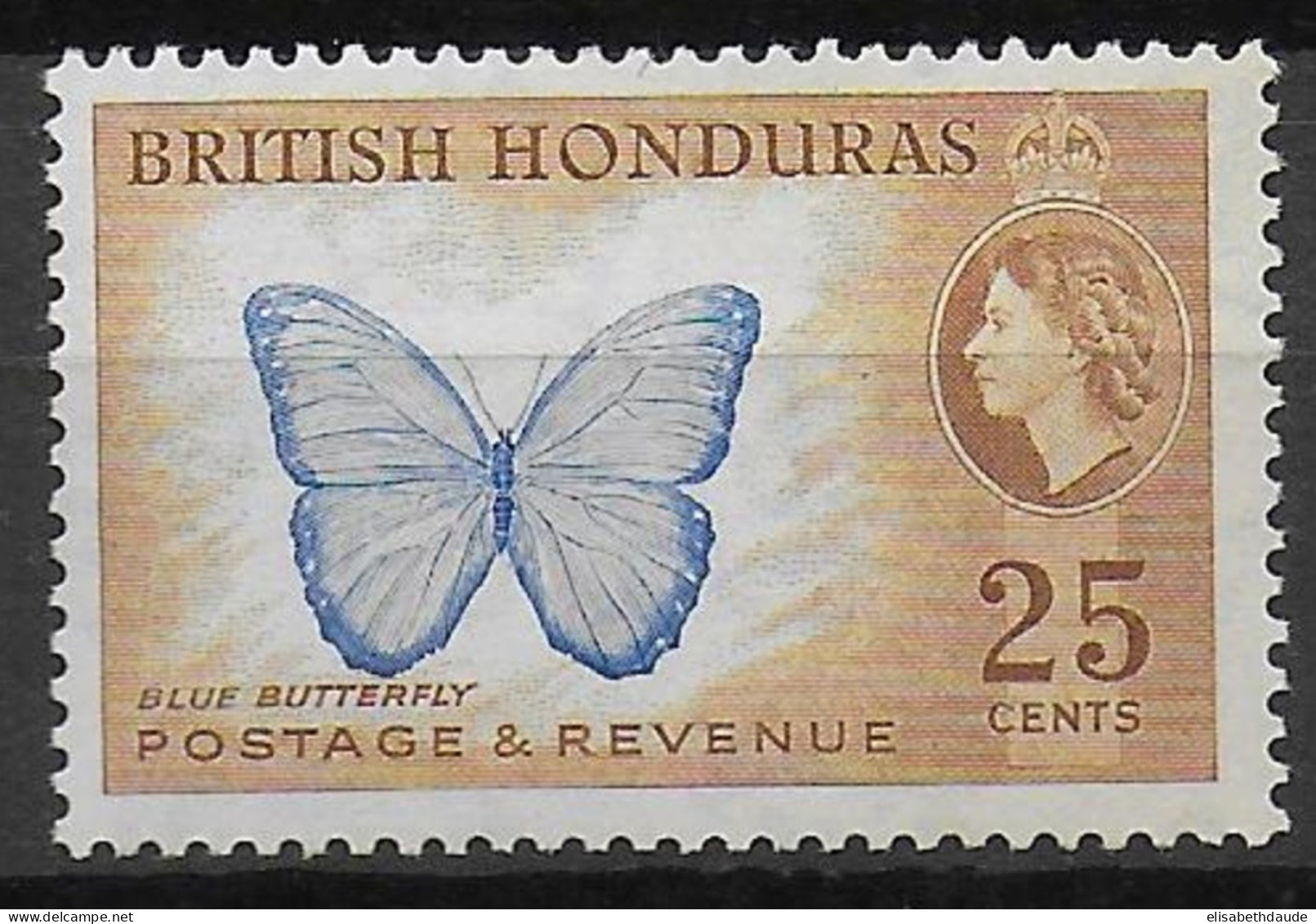BRITISH HONDURAS - PAPILLON - YVERT N° 154 * MH - COTE = 8.5 EUR. - Honduras Britannico (...-1970)