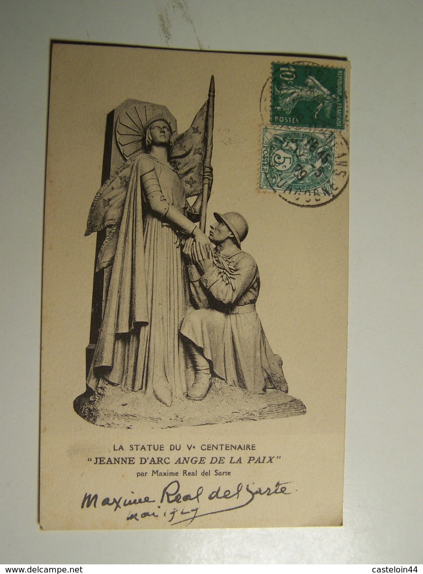 41d   JEANNE D'ARC Ange De La Paix Statue Du V° Centenaire Par Maxime Real Del Sarte - Donne Celebri