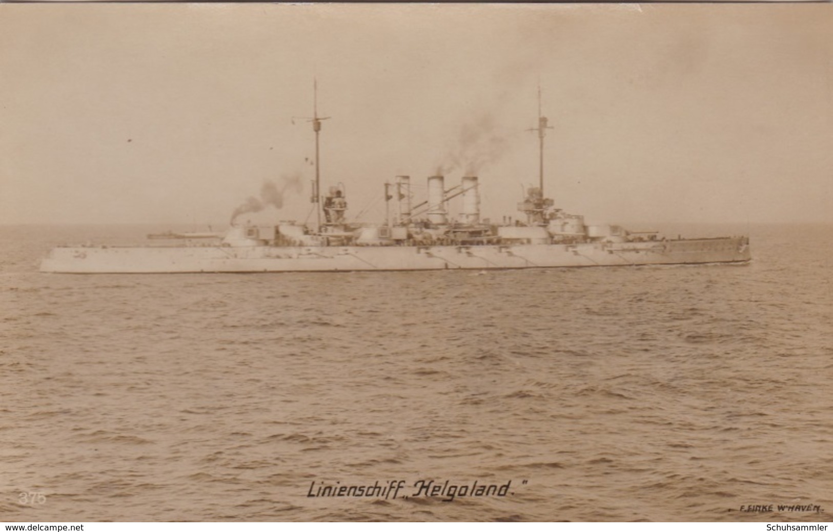 Alte Ansichtskarte Vom Linienschiff "Helgoland" - Guerre