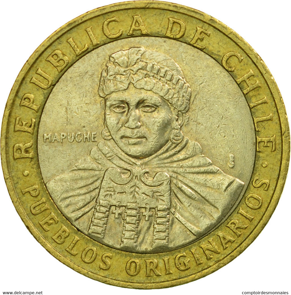 Monnaie, Chile, 100 Pesos, 2010, Santiago, TTB, Bi-Metallic, KM:236 - Chili