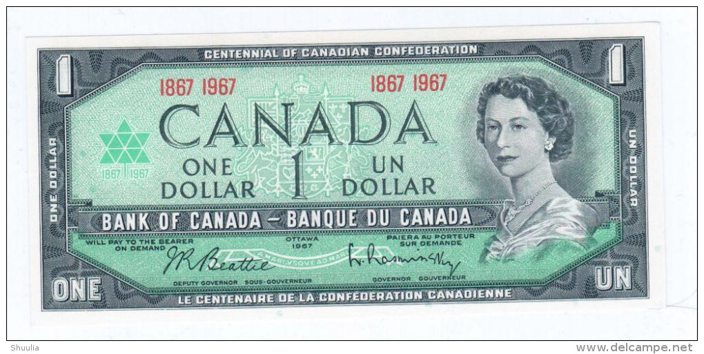 Canada 1 Dollars 1967 Pick 84a UNC - Canada