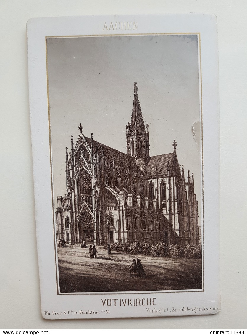 Lot 9 Anciennes Photos De Aix La Chapelle / Aachen "Rathhaus/Votivkirche/Dom/Louisberg" - Frey & Cie (Frankfurt) - 1866 - Anciennes (Av. 1900)