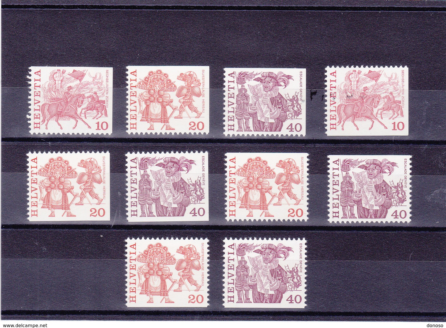 SUISSE 1979 Série Courante Yvert 1034a-1035a + 1034b-1035b + 1037b + 1035b-1035d + 1037c-1037e NEUF**  MNH - Neufs