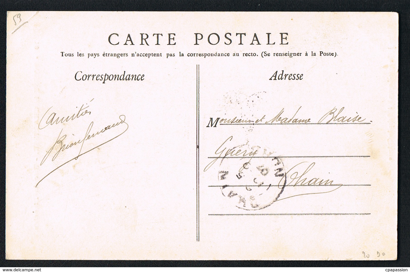 CPA 59- SOLRE-le-CHATEAU - Nord -  Rue De Liessies - Animée -Attellage - Voyagée 1907- Recto Verso- Paypal Sans Frais - Solre Le Chateau