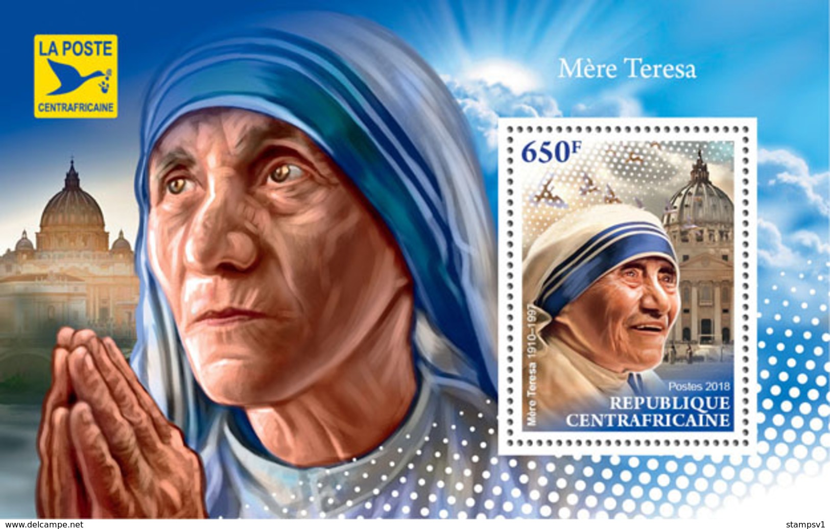 Central Africa. 2018  Mother Teresa. (710b) Small - Mother Teresa