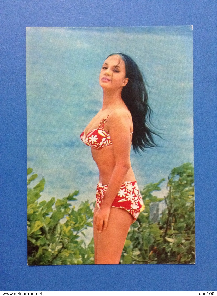 CARTOLINA DONNA RAGAZZA IN COSTUME DA BAGNO BIKINI PIN-UP - Pin-Ups