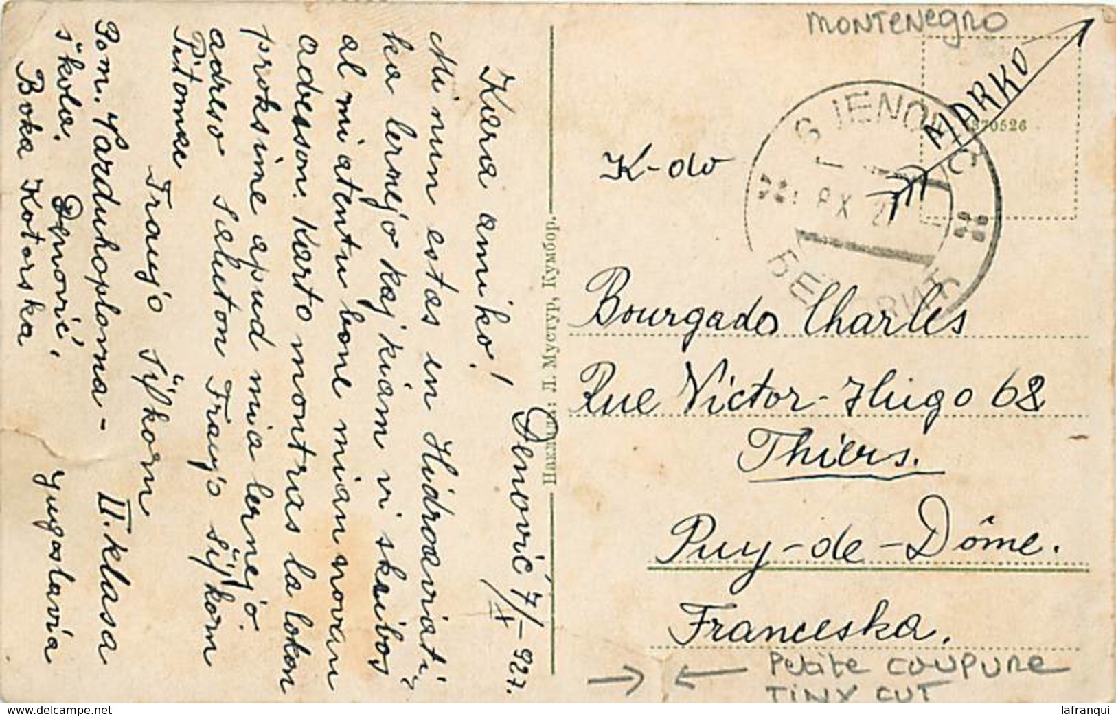 Pays Div -ref N340- Montenegro - Tivat /- Etat : Petite Coupure Propre - Tiny Clean Cut Bottom Of The Postcard  - - Montenegro