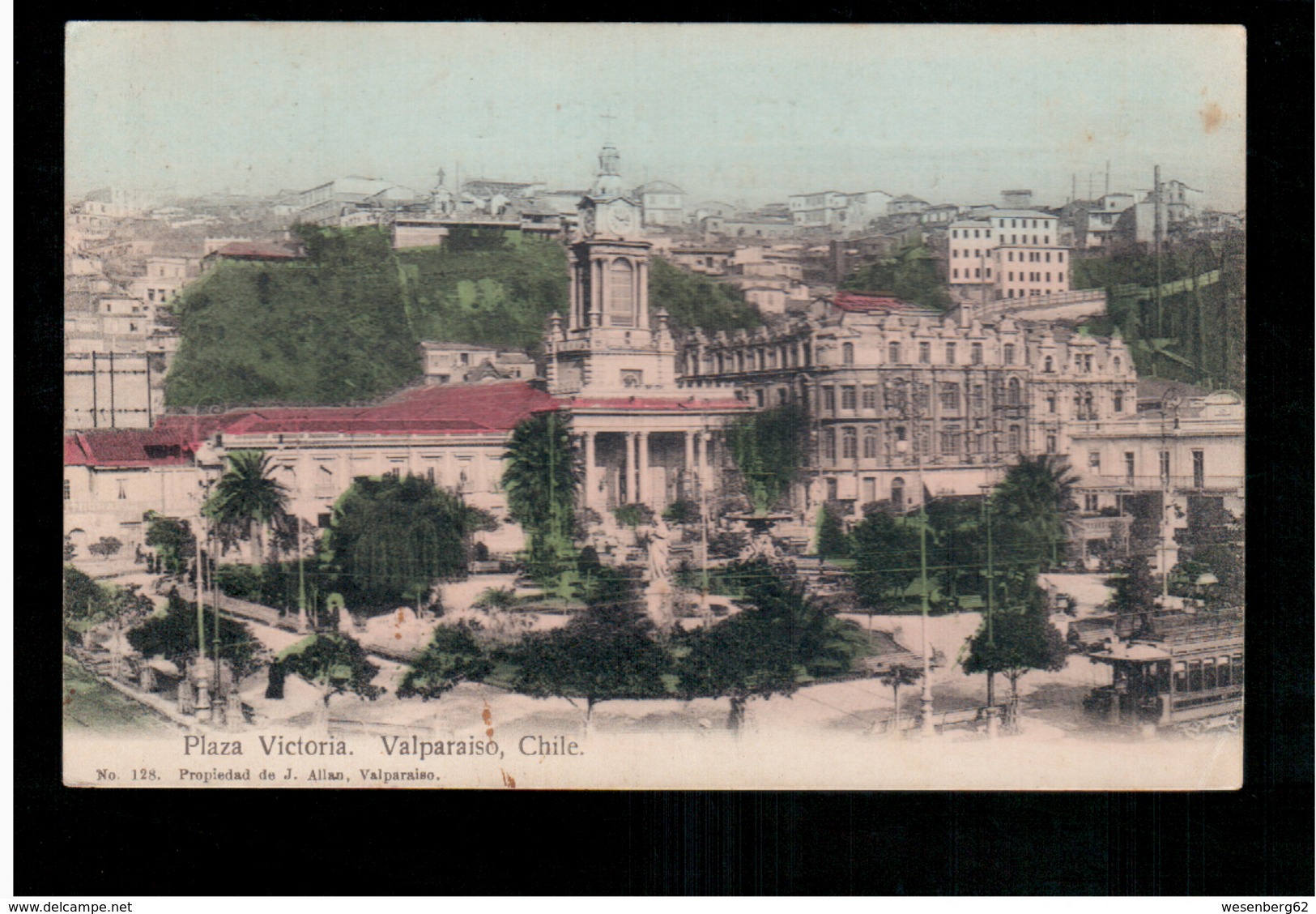 CHILE Valparaiso  Plaza Victoria Ca 1910 OLD POSTCARD 2 Scans - Chile