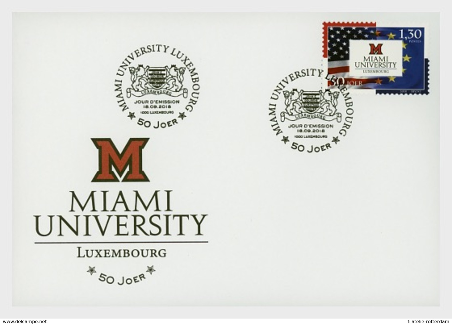 Luxemburg / Luxembourg - Postfris / MNH - FDC 50 Jaar Universiteit Van Miami 2018 - Nuevos