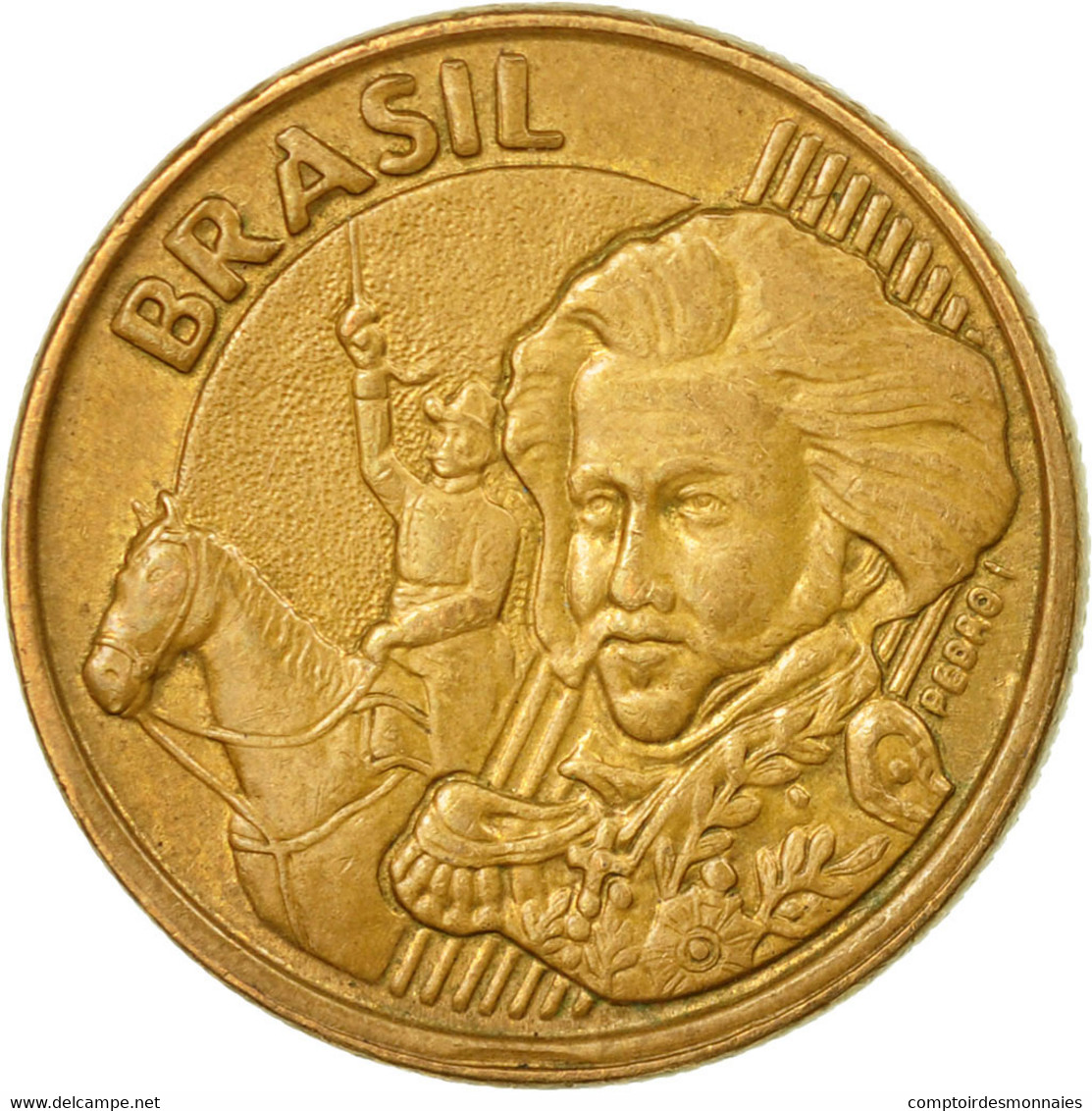 Monnaie, Brésil, 10 Centavos, 2001, TTB, Bronze Plated Steel, KM:649.2 - Brésil