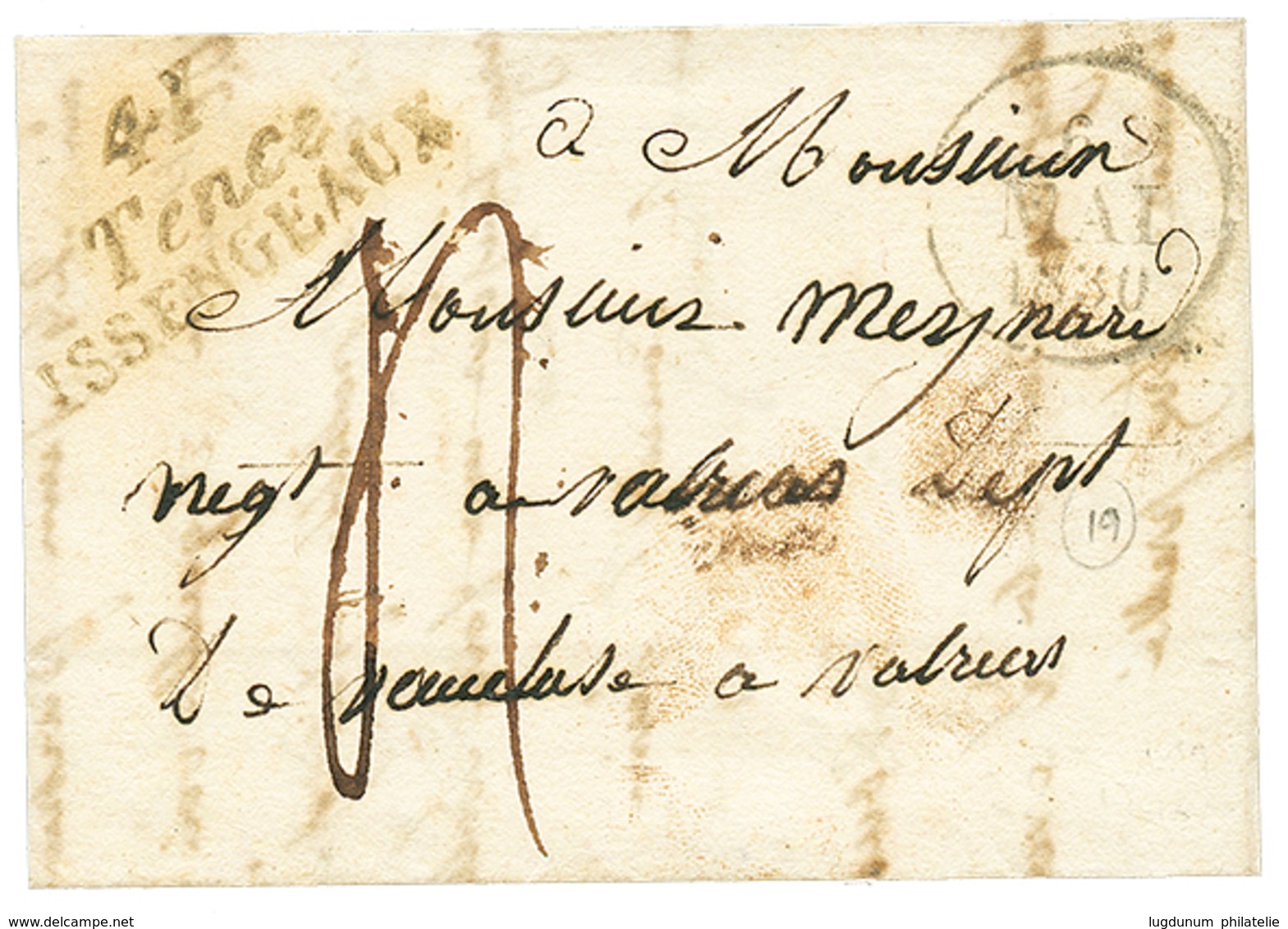 HAUTE LOIRE :1830 Double Cursive 41 TENCE/ ISSENGEAUX. TTB. - Altri & Non Classificati