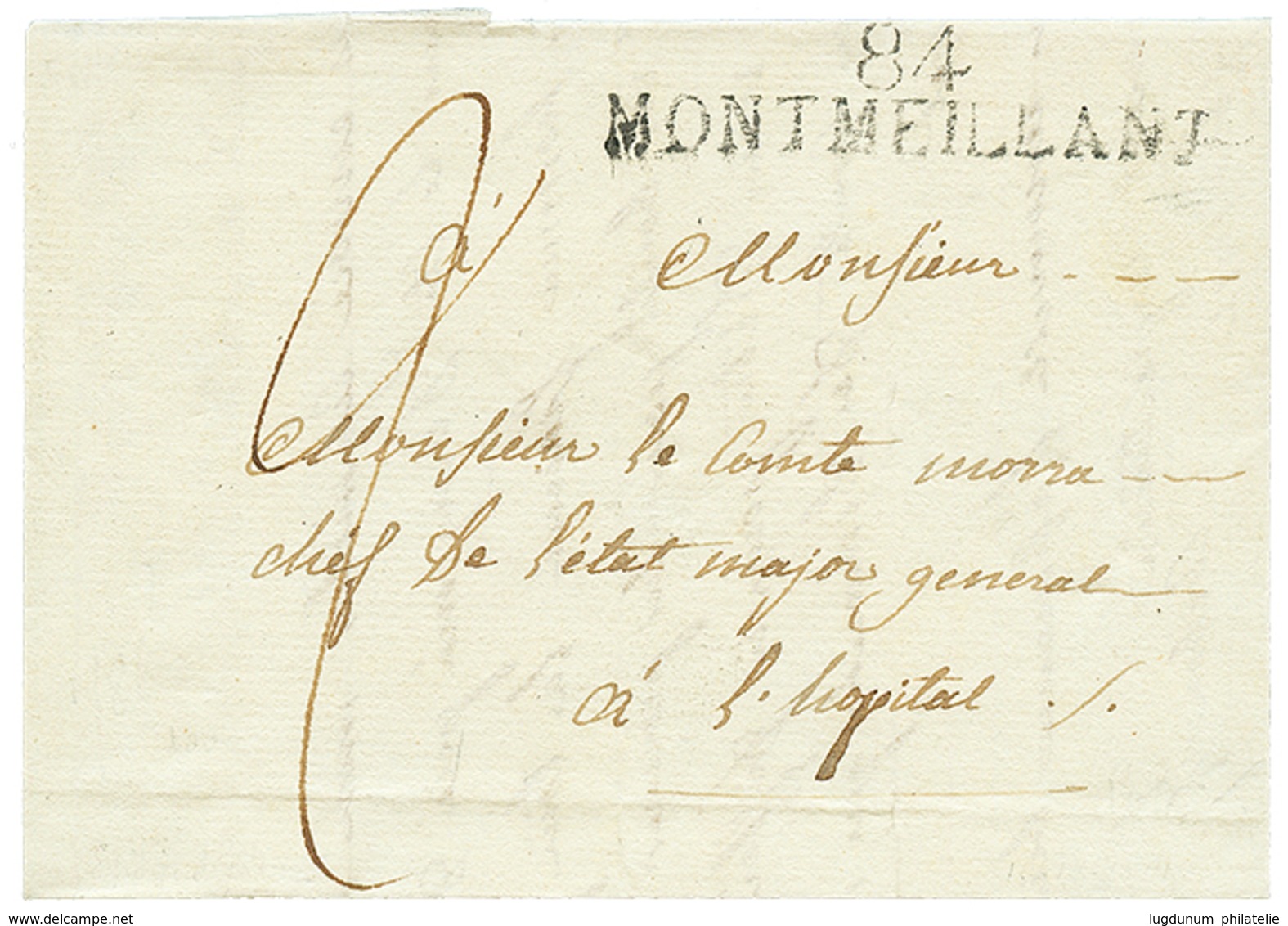 1814 84 MONTMEILLANT Sur Lettre Pour L' HOPITAL. TTB. - Autres & Non Classés