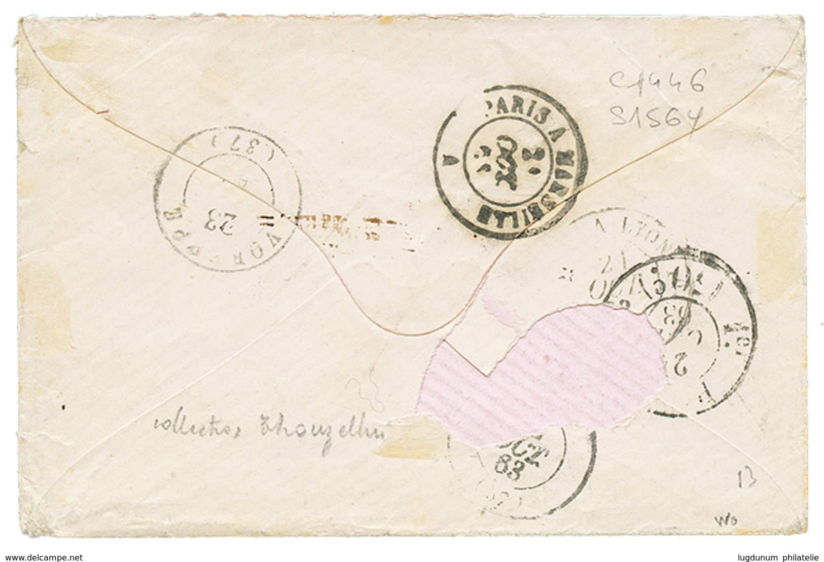 1863 20c(n°22) Obl. CEMD + CORPS EXP. MEXIQUE Bau D Sur Envelope(pd) Pour La FRANCE. Signé LAMY. TTB. - Armeestempel (vor 1900)