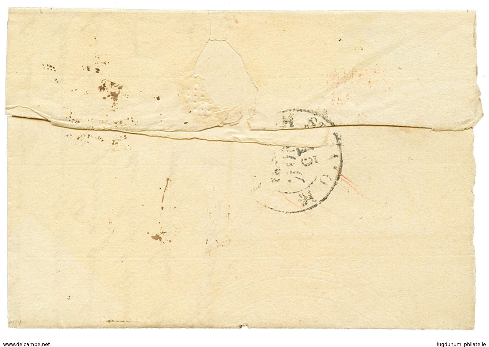 1832 GRANDE BRETAGNE PAR ST MALO En ROUGE (Rarissime) + P.P Biffé Sur Lettreavec Texte De GUERNESEY Pour ST MALO. RARETE - 1701-1800: Vorläufer XVIII