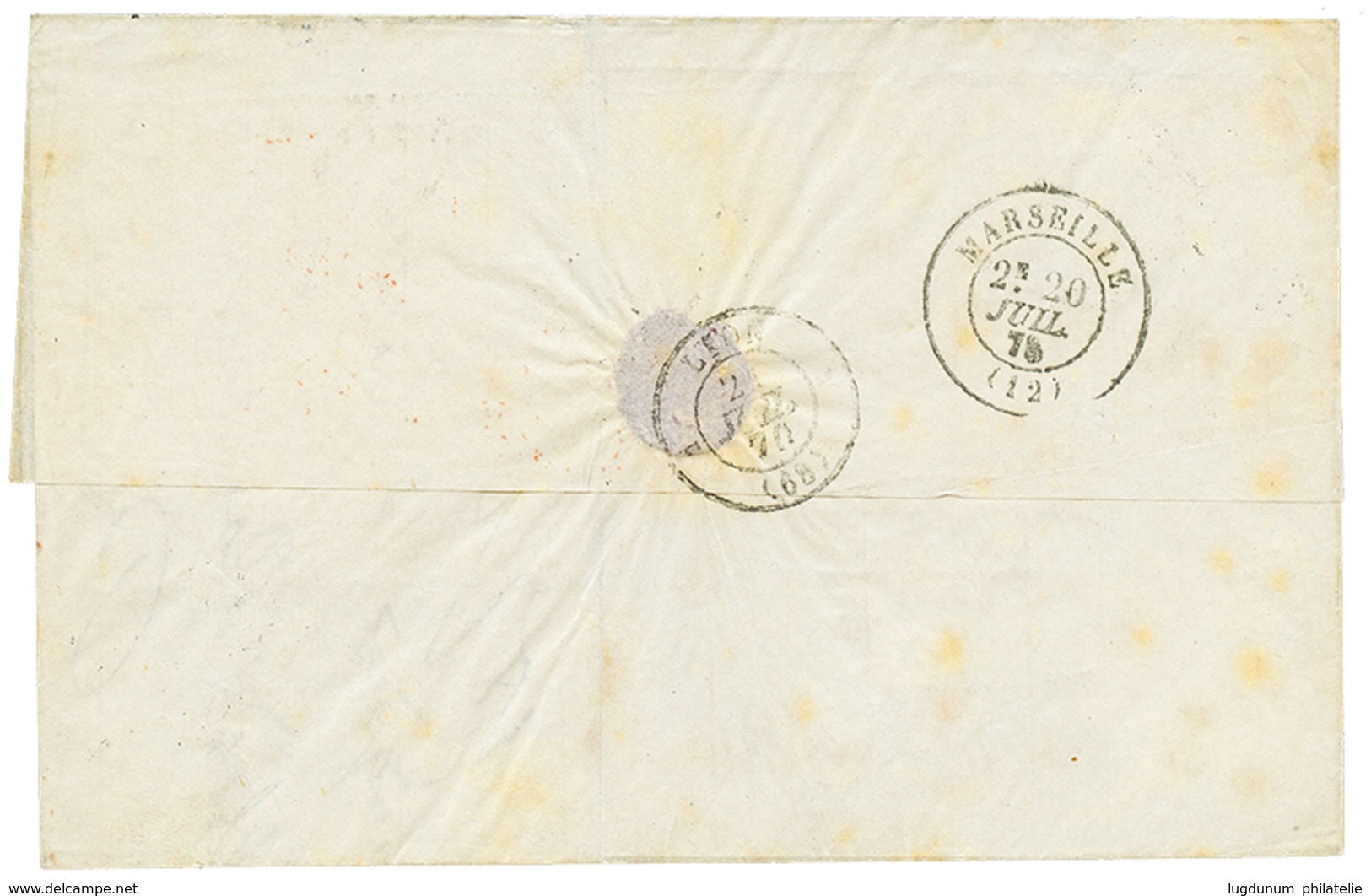 1870 10c(n°28) + 30c(n°30) Obl. GC 5095 + SALONIQUE TURQUIE Sur Lettre Pour La FRANCE. TTB. - Sonstige & Ohne Zuordnung