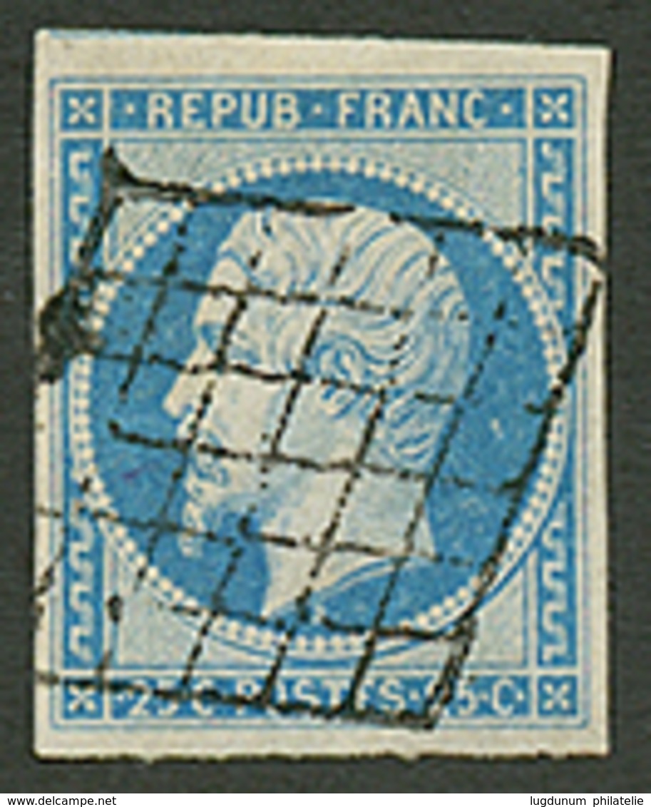 25c REPUBLIQUE (n°10) TTB Margé Obl. GRILLE. Trés Rare Sur Ce Timbre. Cote Yvert = 800€. Signé SCHELLER. Superbe. - Sonstige & Ohne Zuordnung