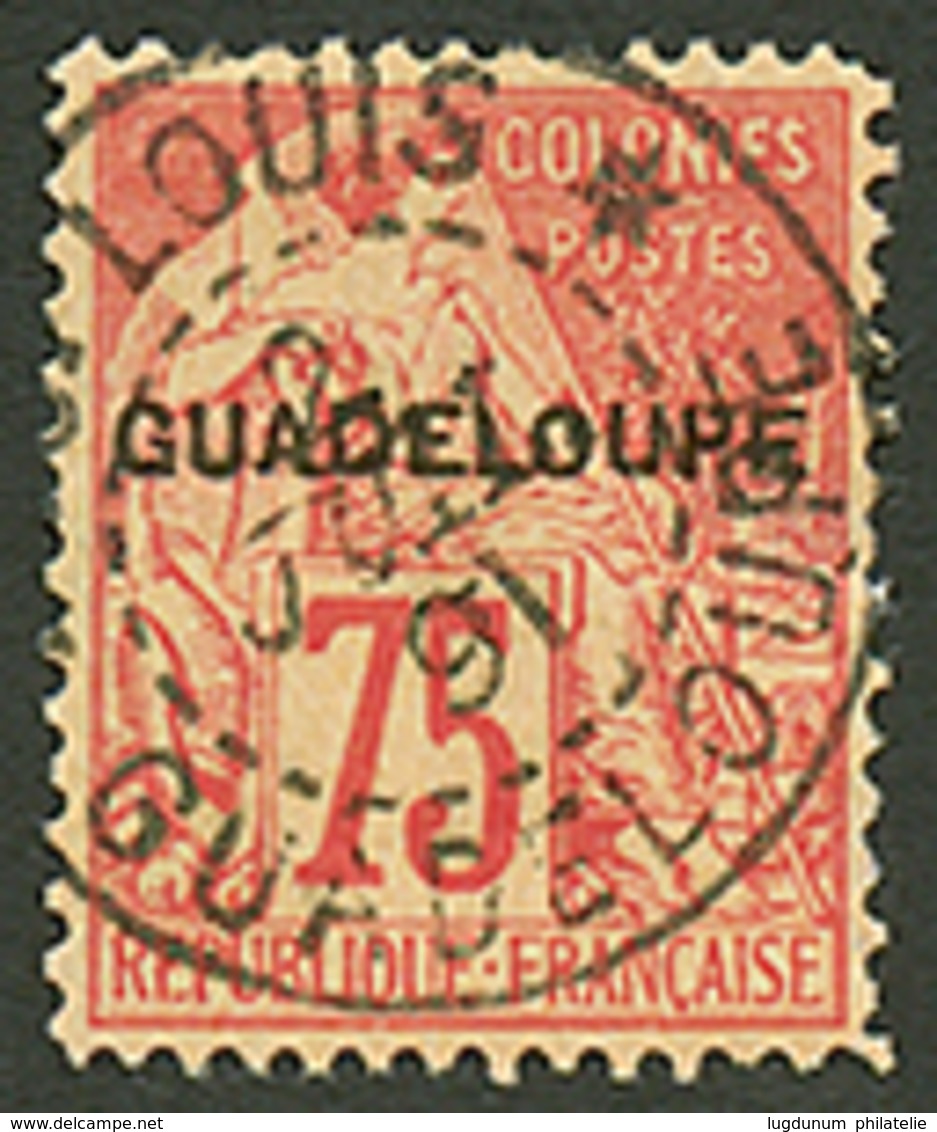 GUADELOUPE 75c(n°25) Obl. ST LOUIS GUADELOUPE. Bureau Rare. Le Timbre Détaché Cote 140€. Superbe. - Sonstige & Ohne Zuordnung