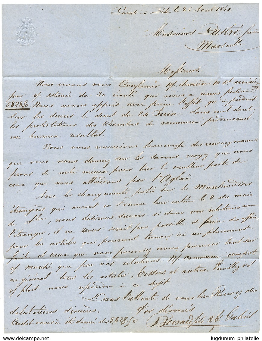 GUADELOUPE : 1861 AIGLE 10c + 40c Sur Lettre De POINTE A PITRE Pour La FRANCE. TB Date. TB. - Sonstige & Ohne Zuordnung