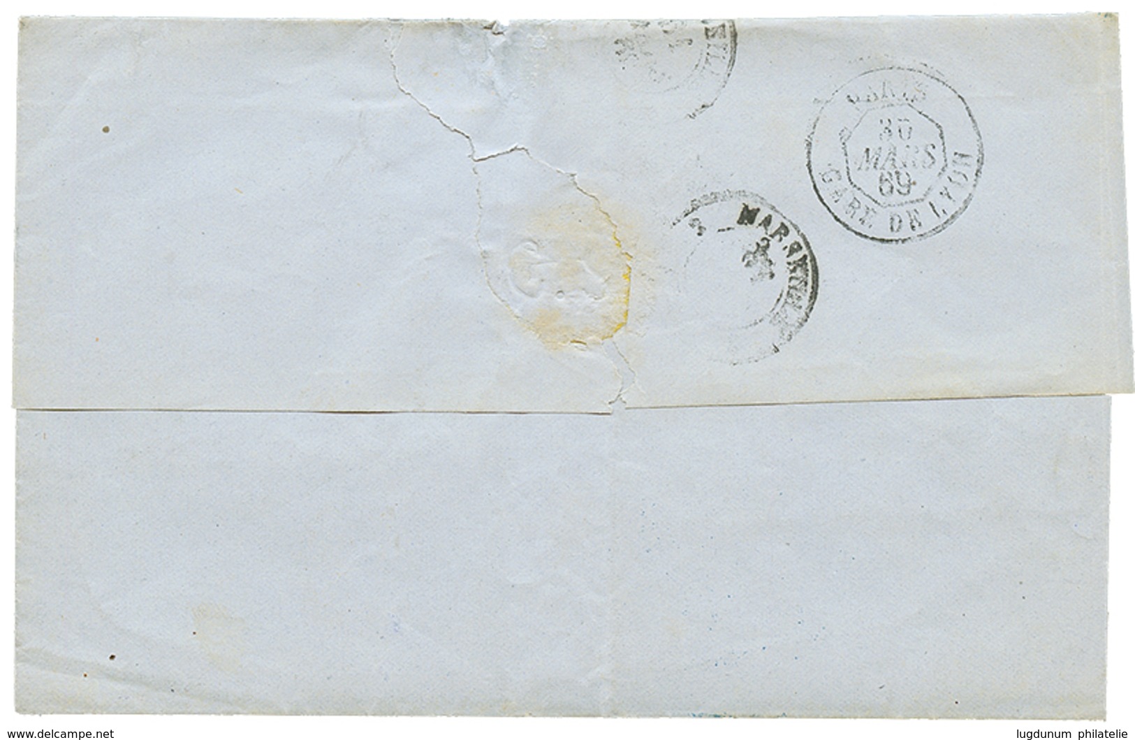 GUADELOUPE : 1869 AIGLE 10c + 20c + 40c Sur Lettre De POINTE A PITRE Pour MARSEILLE. TB. - Sonstige & Ohne Zuordnung