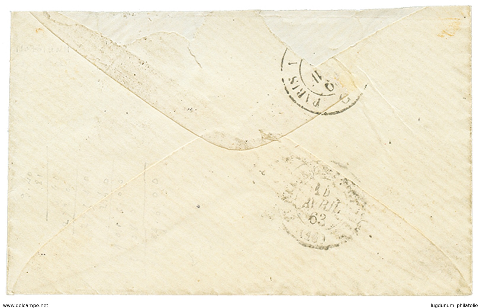 MARTINIQUE : 1863 AIGLE 10c + 40c + FORT DE FRANCE MARINIQUE Sur Lettre Pour La FRANCE. TTB. - Sonstige & Ohne Zuordnung