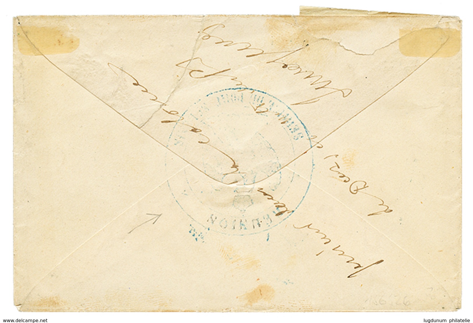 REUNION : 1868 Paire 10c AIGLE Sur Lettre Au Tarif Militaire De ST DENIS Pour La FRANCE. TB. - Sonstige & Ohne Zuordnung