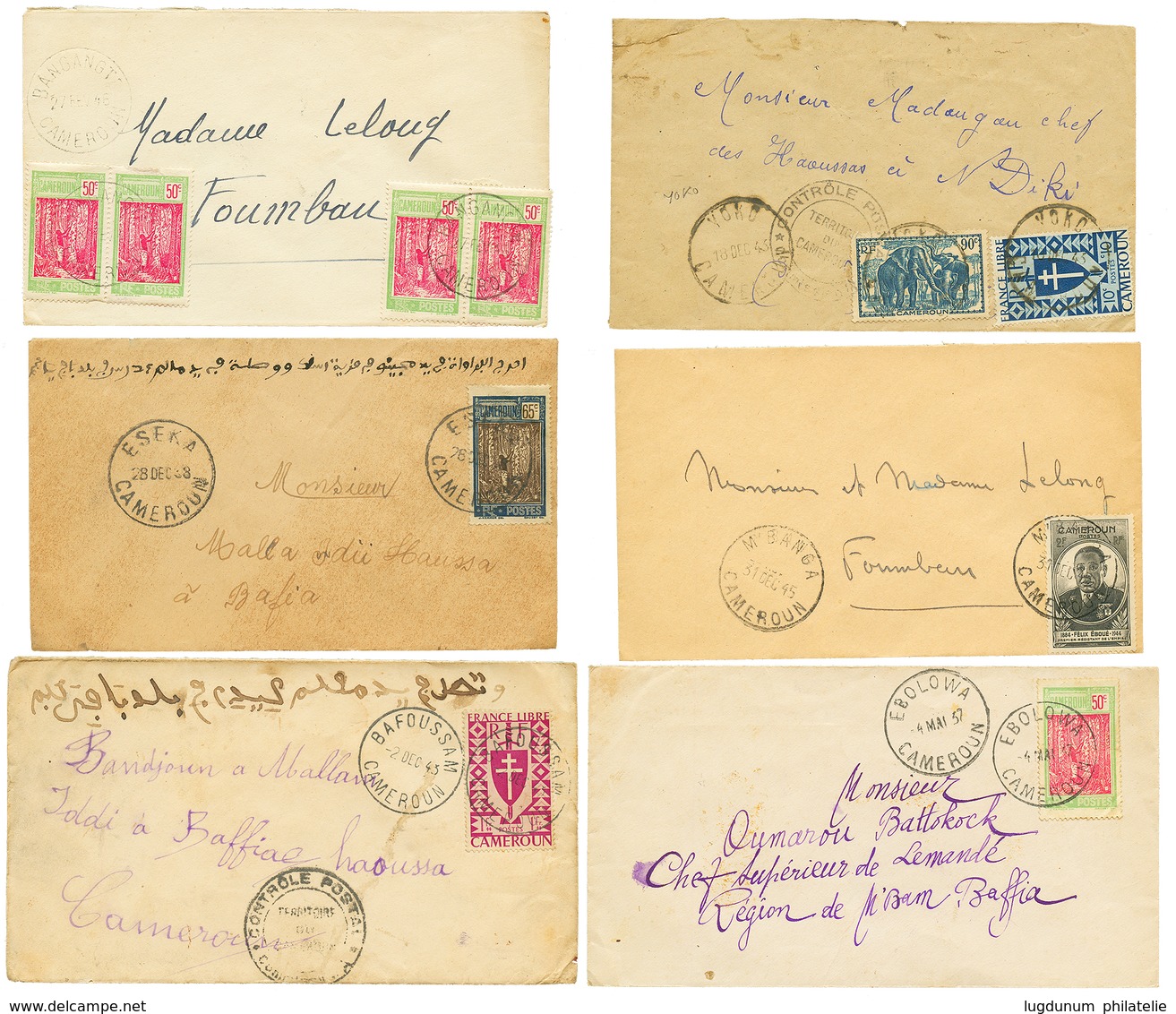 1940/46 Lot 31 Lettres Avec Petits Bureaux. Nombreuses CENSURES. A Voir. TB. - Sonstige & Ohne Zuordnung