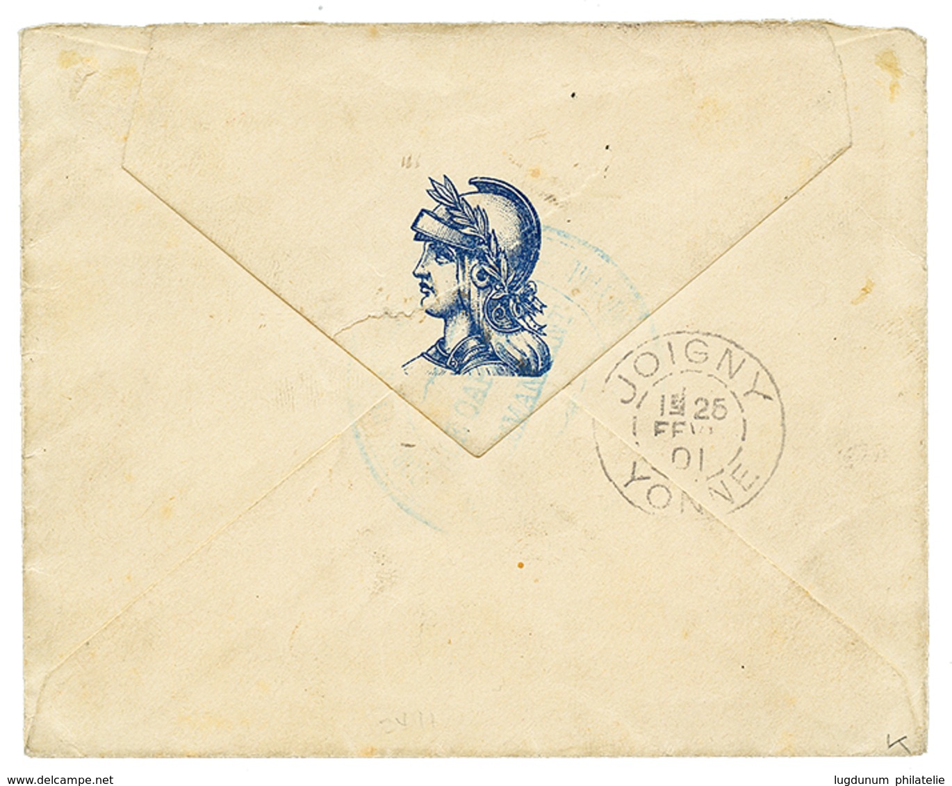 1901 TRESOR ET POSTES AUX ARMEES 5 CHINE 5 Sur Envelope "AUX DRAPEAUX" Pour La FRANCE. RARE. TTB. - Sonstige & Ohne Zuordnung