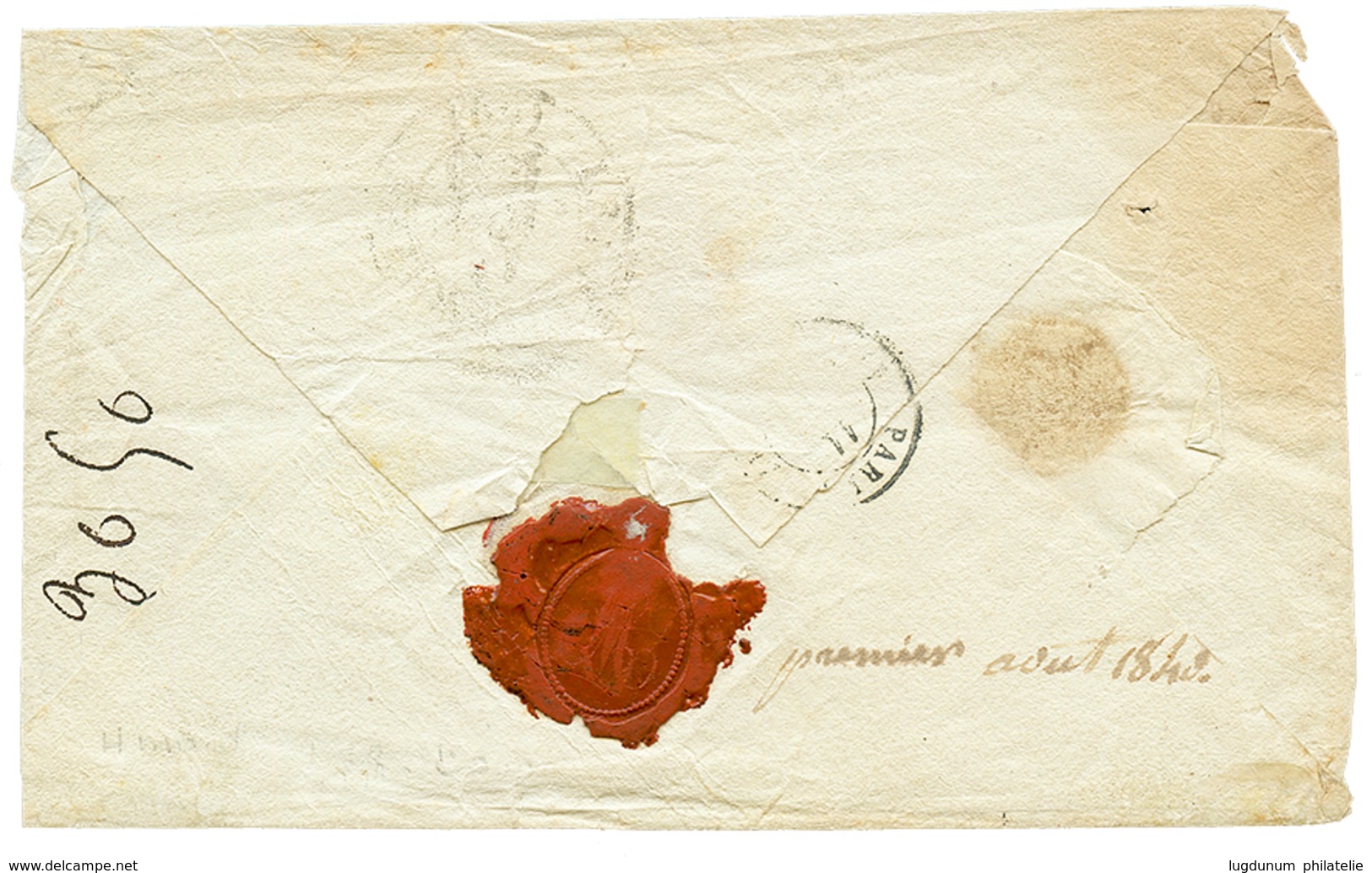 "CAPESTERRE Manucrit" : 1840 "CAPESTERRE" Manuscrit (NON SIGNALE) + OUTRE-MER LE HAVRE Sur Enveloppe(pd) Taxée Pour PARI - Sonstige & Ohne Zuordnung