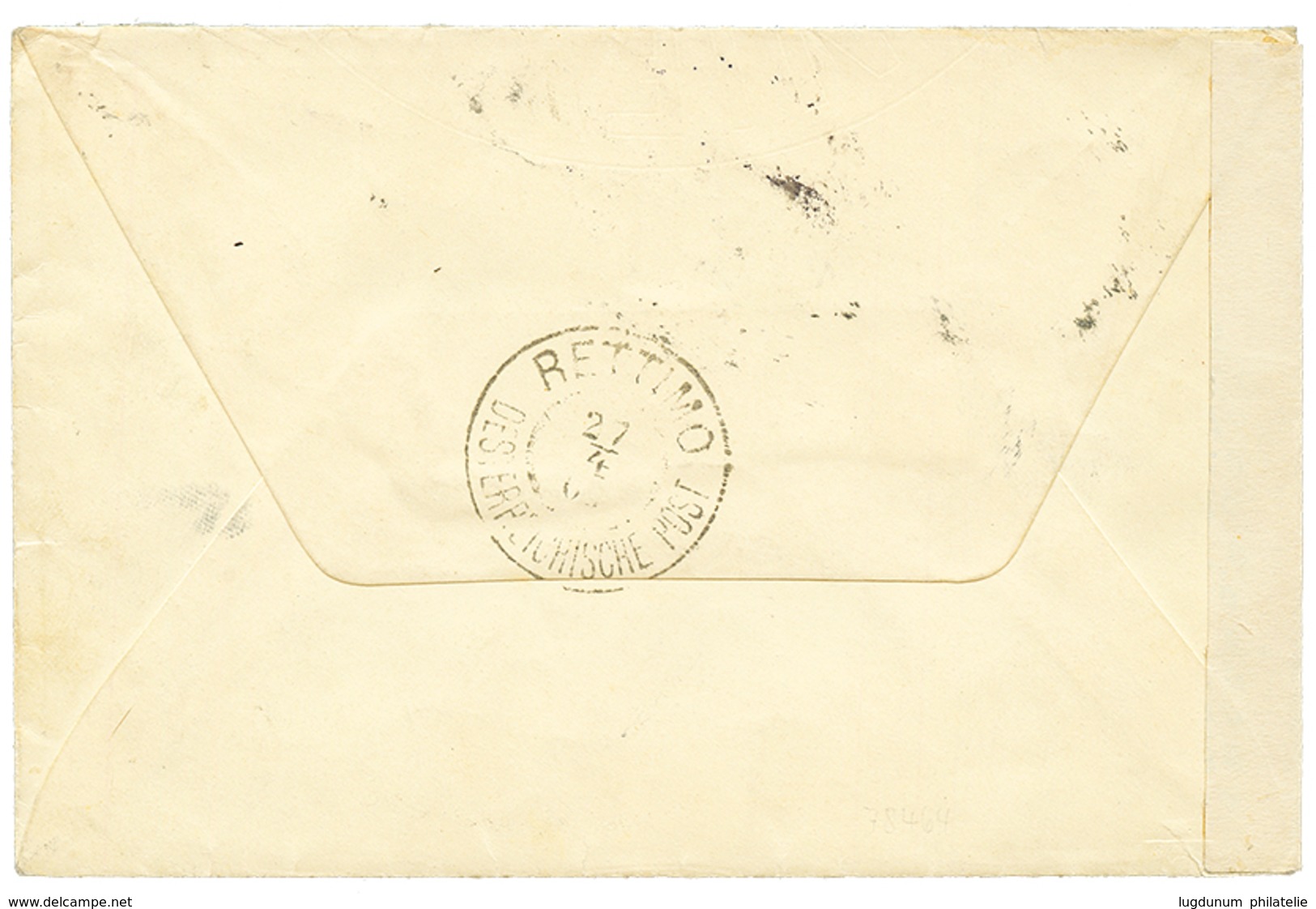 1904 AUSTRIA 3h(x2) +5h+ 10h(x2)+ 20h+ 25h Canc. WIEN + CRETE POSTAGE DUE 5l + 20l On REGISTERED Envelope From WIEN To R - Sonstige & Ohne Zuordnung