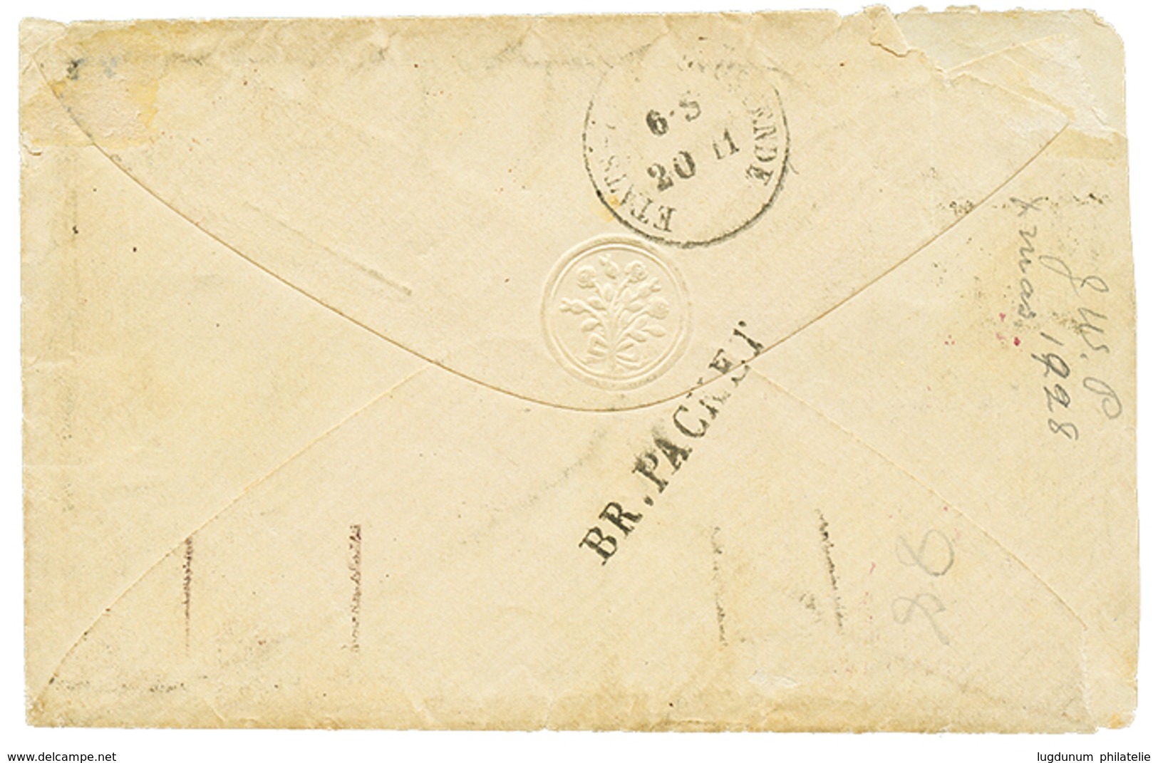 BELGIUM : 1863 20c + 40c(x3) On Envelope From LOUVAIN To LEBANON (USA). Scarce. Vvf. - Sonstige & Ohne Zuordnung