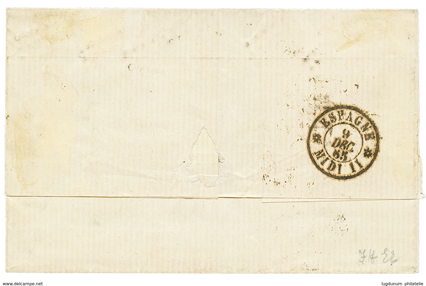 BELGIUM : 1865 20c(x6) Canc. 60 + BRUXELLES On Cover To MADRID (SPAIN). Superb. - Sonstige & Ohne Zuordnung