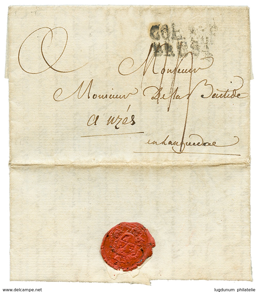 CEYLON : 1784 French Entry Mark COL. PAR BREST On Entire Letter Datelined "TRINQUEMALAY" To FRANCE. Rare So Early. Vf. - Ceylon (...-1947)