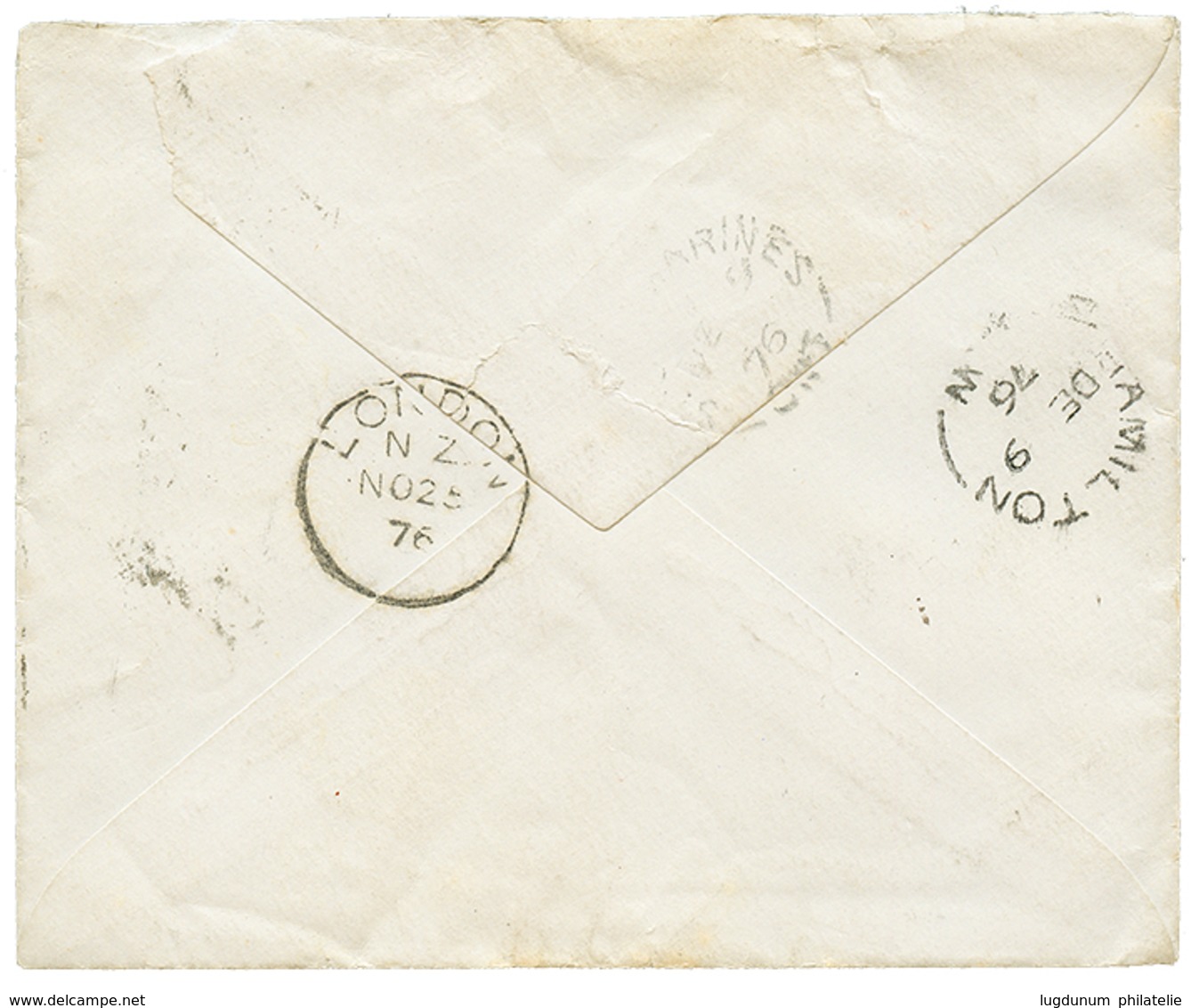 GB Used At ALEXANDRIA : 1876 2 1/2d Canc. B01 + ALEXANDRIA + Very Rare "T" Tax Marking On Envelope To ST CATHARINES, ONT - Sonstige & Ohne Zuordnung