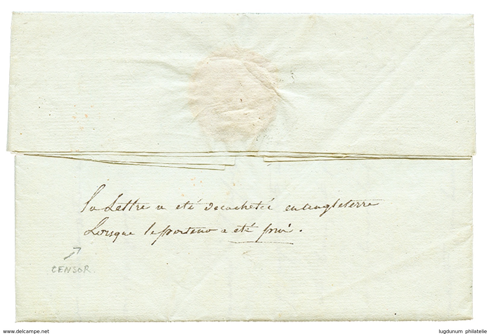 HAITI Censored Mail - French Occupation : An 11 (1803) Red Cachet P On Illustrated Entire Letter ARMEE DE SAINT DOMINGUE - Haiti