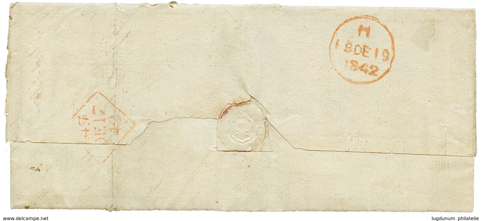 IRELAND : 1842 DUBLIN Ship Letter + "8" Tax Marking On Entire Letter Datelined "CAPE TOWN" To LONDON. Ex. ROBERTSON. Vvf - Andere & Zonder Classificatie