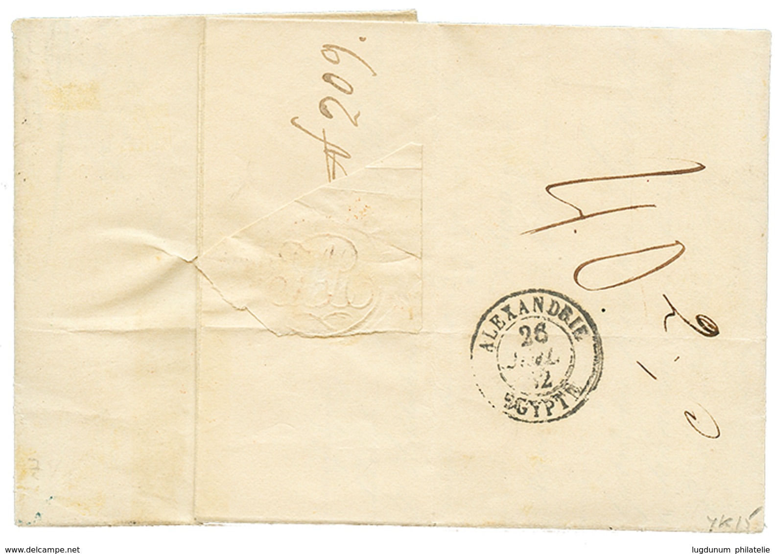 NETHERLANDS To JERUSALEM : 1862 AMSTERDAM + P.D On Entire Letter To JERUSALEM (PALESTINE). Verso, "40" Tax Marking (paid - Sonstige & Ohne Zuordnung