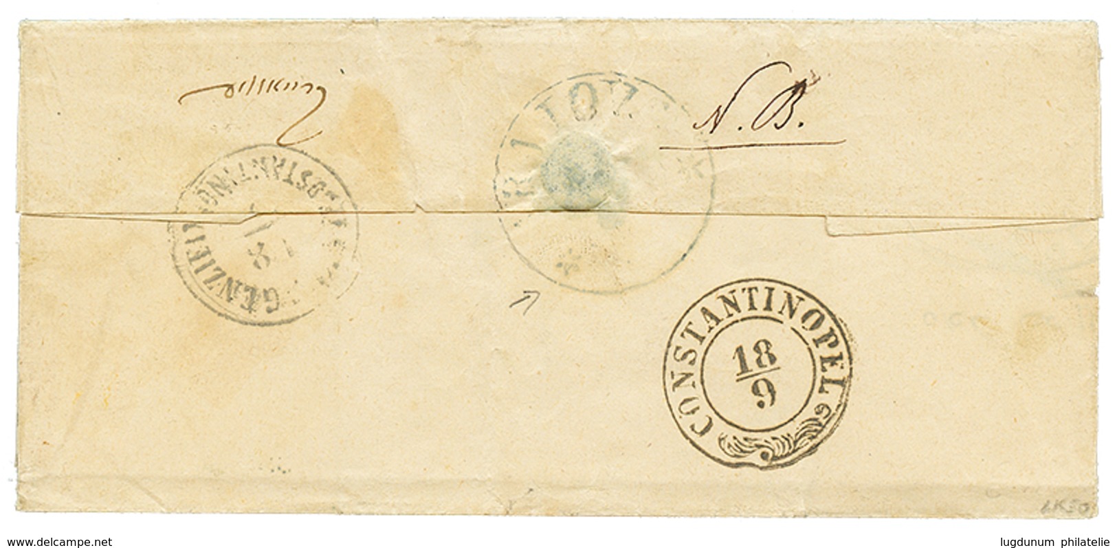 PALESTINE - AUSTRIAN P.O : GERUSALEMME + Tax Marking On Entire Letter (language) To KRAJVE (MOLDOVA). RARE. Superb. - Palästina