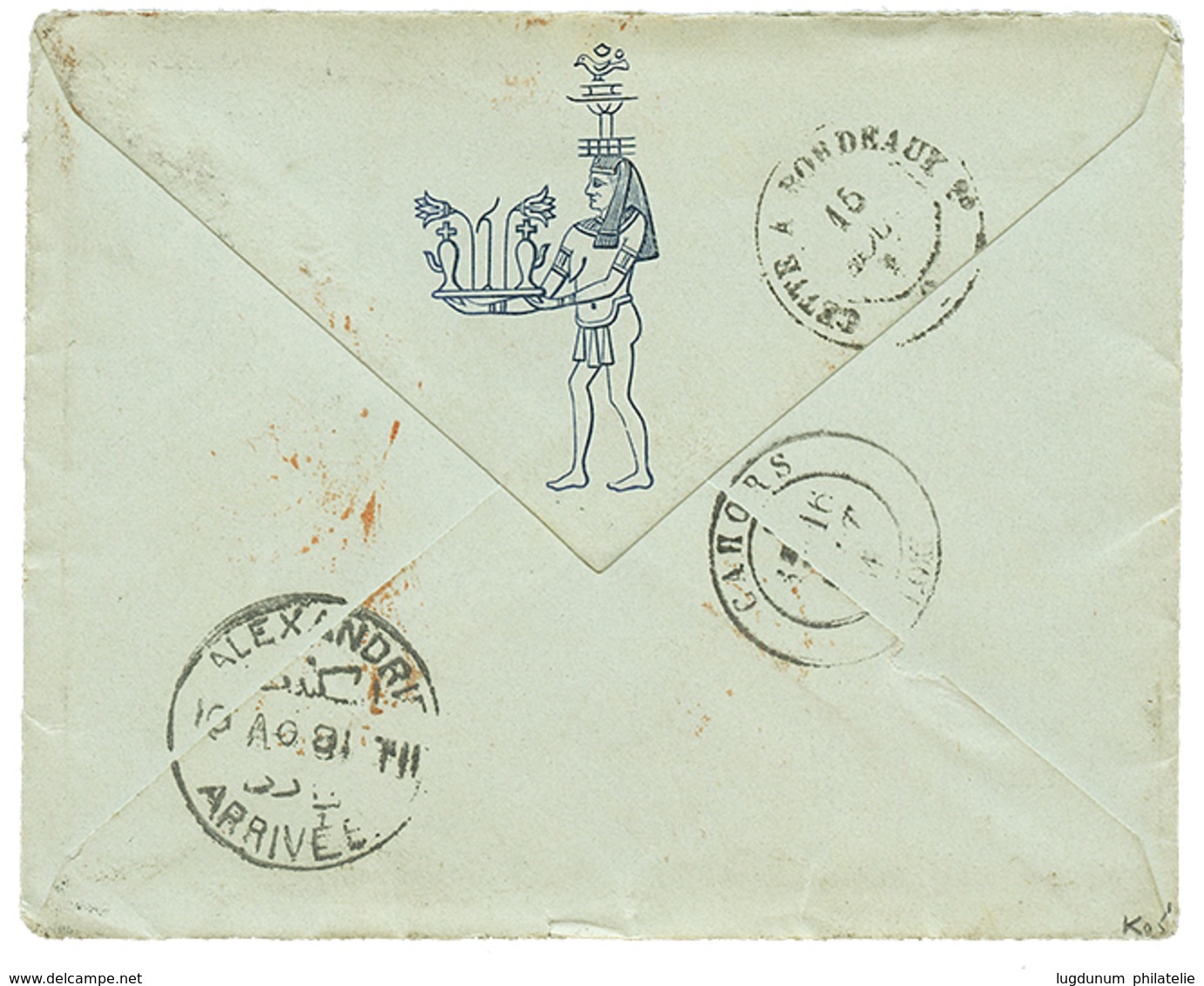 "PALESTINE - RAMLEH " : 1881 EGYPT 1p Canc. RETTA On Envelope With Full Text (6 Pages) Datelined "RAMLEH 9 Aout 1881" To - Palästina