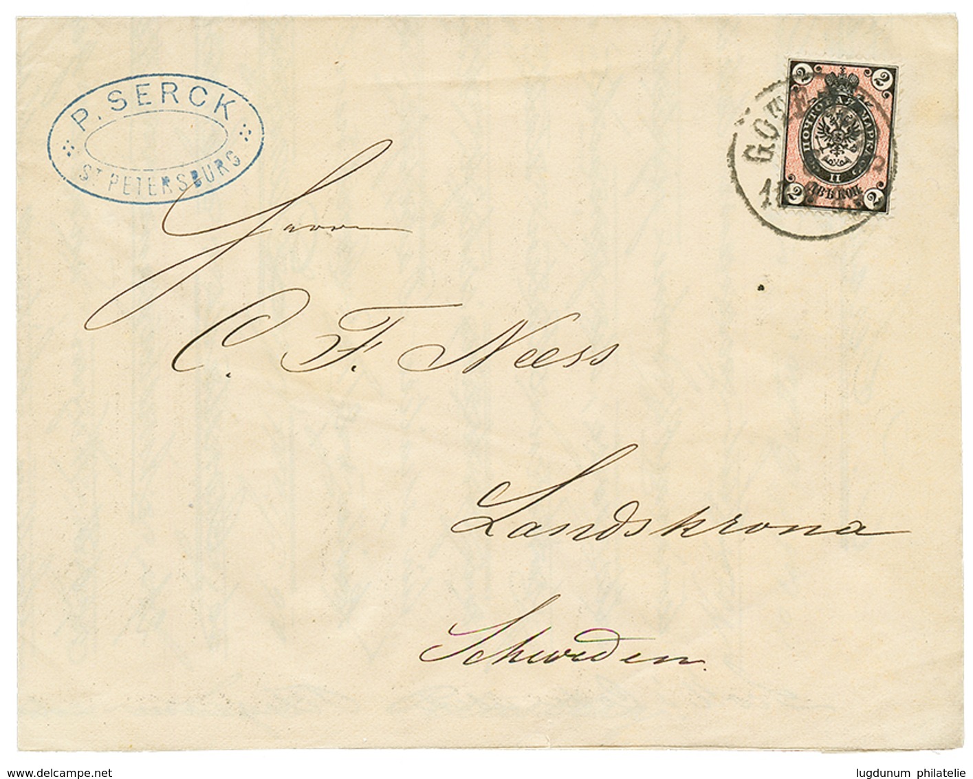 SWEDEN : 1883 RUSSIA 2k Canc. GOTEBORG On Complete PRINTED MATTER To LANSKRONA (SWEDEN). Vvf. - Sonstige & Ohne Zuordnung