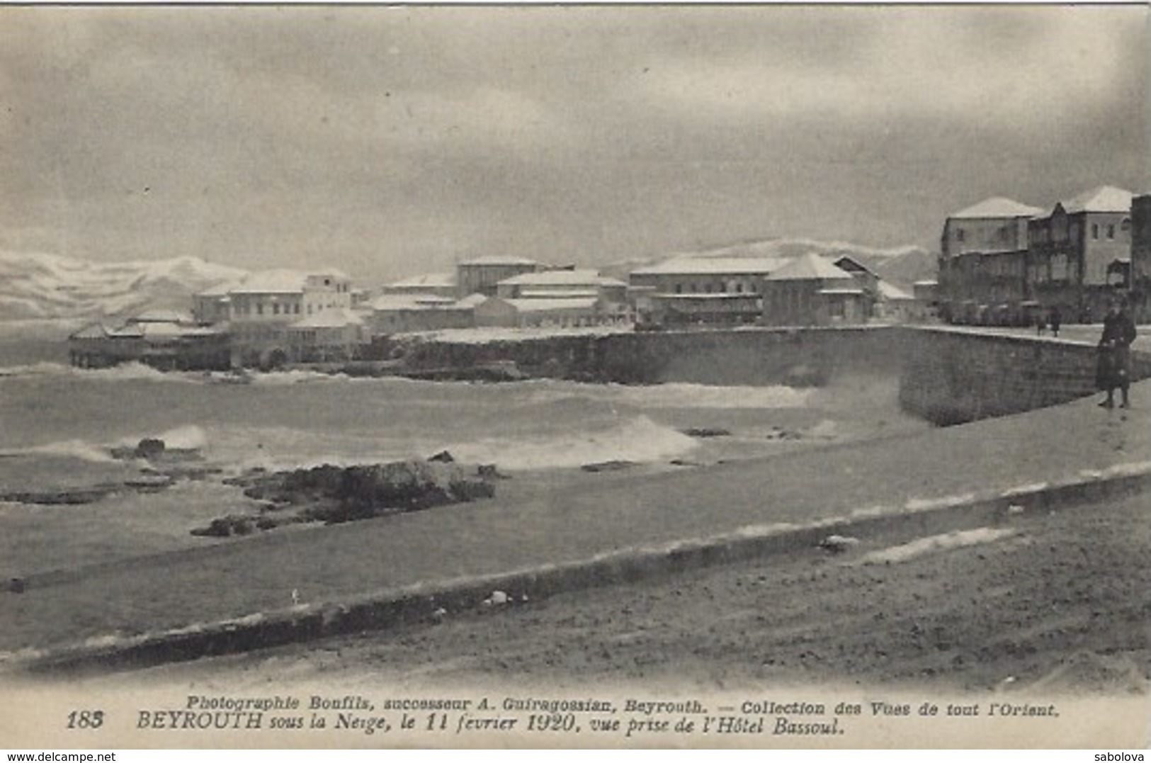 Liban Beyrouth Sous La Neige 11 Février 1920 - Lebanon