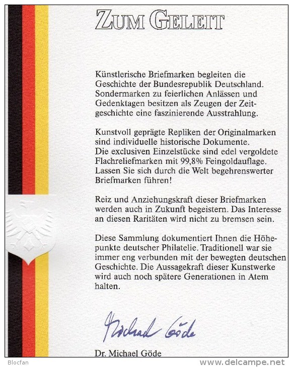 Edition Raritäten In Gold Deutschland #453 ** 50€ Mit 23 Karat Feingold Kennedy Berlin Porträt Stamp Of BRD Germany - Covers & Documents