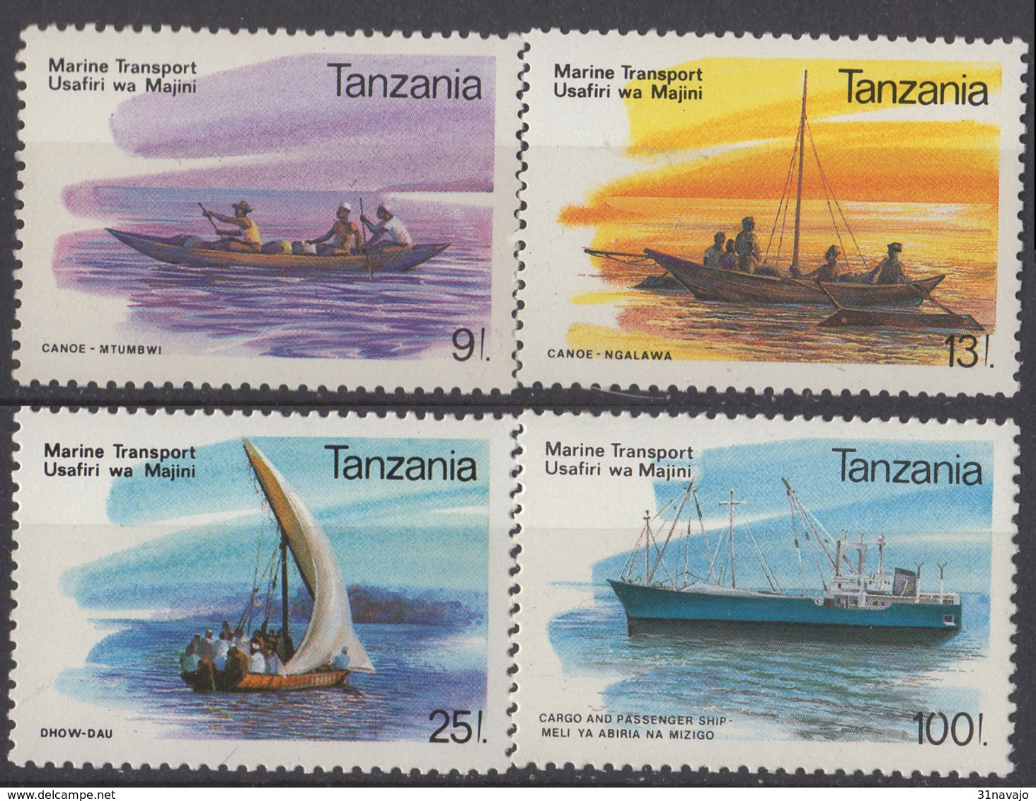 TANZANIE - Bateaux 1990 - Tanzania (1964-...)