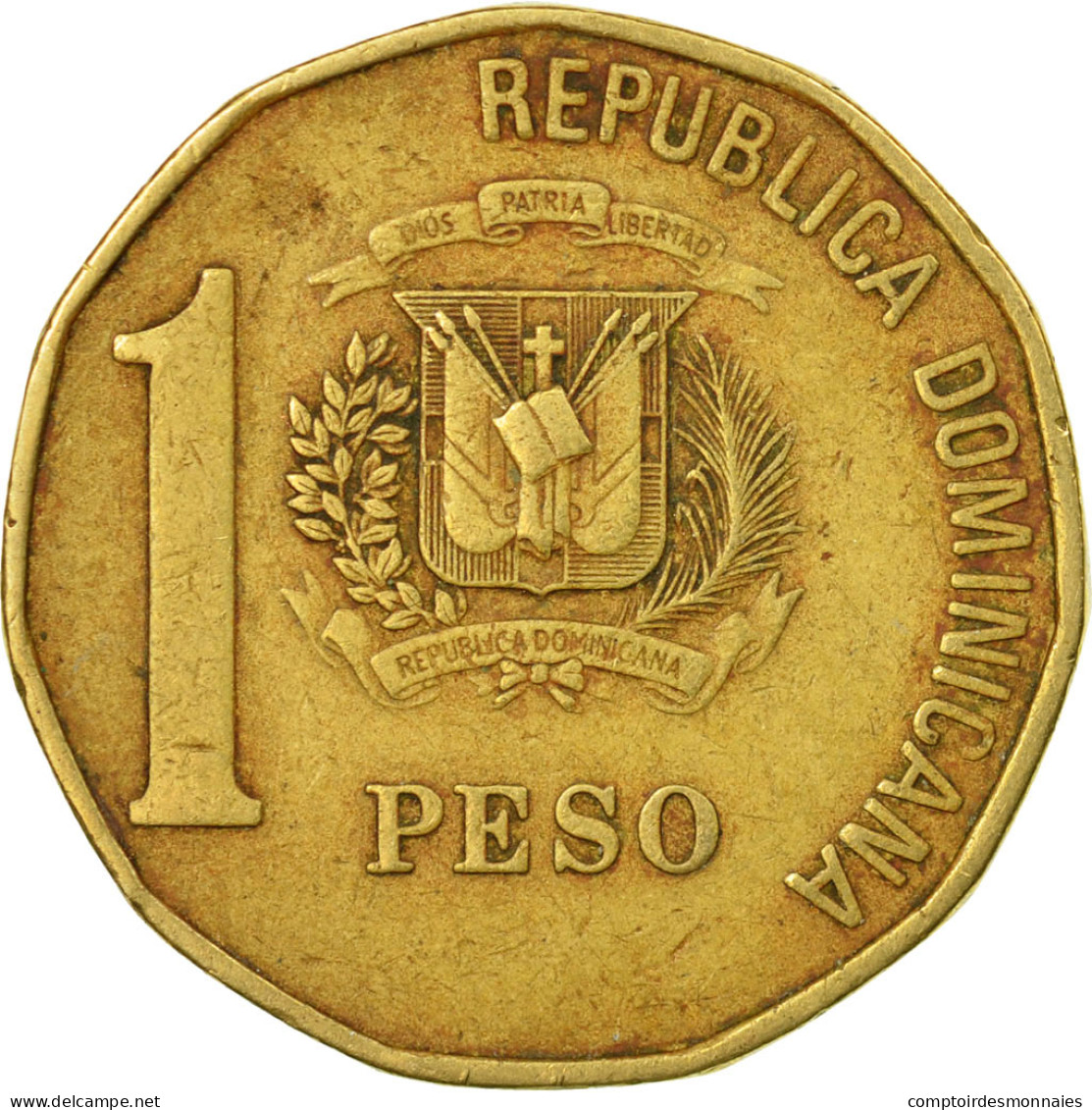 Monnaie, Dominican Republic, Peso, 1997, TTB, Laiton, KM:80.3 - Dominicana